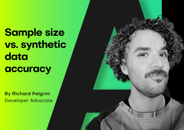 Synthetic data accuracy vs training data sample size tutorial